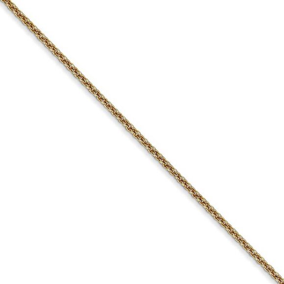 Children's 1.5mm, 14k Yellow Gold, Solid Cable Chain Necklace, 14 Inch - Picture 1 of 8